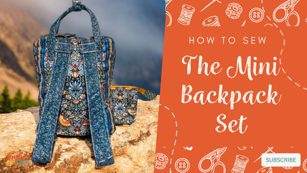 Amber Makes Sewing Tutorial - How to Sew The Velvet Mini Backpack Set