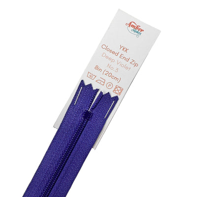 Closed End No.3 8in (20cm) Zip, Deep Violet