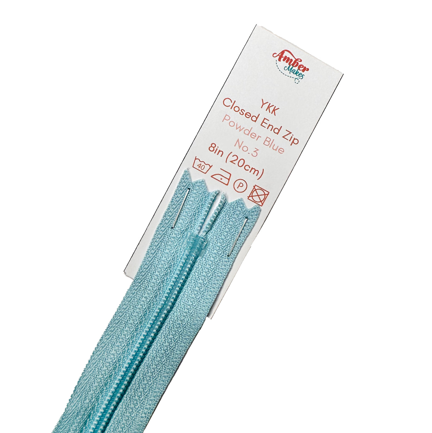 Closed End No.3 8in (20cm) Zip, Powder Blue