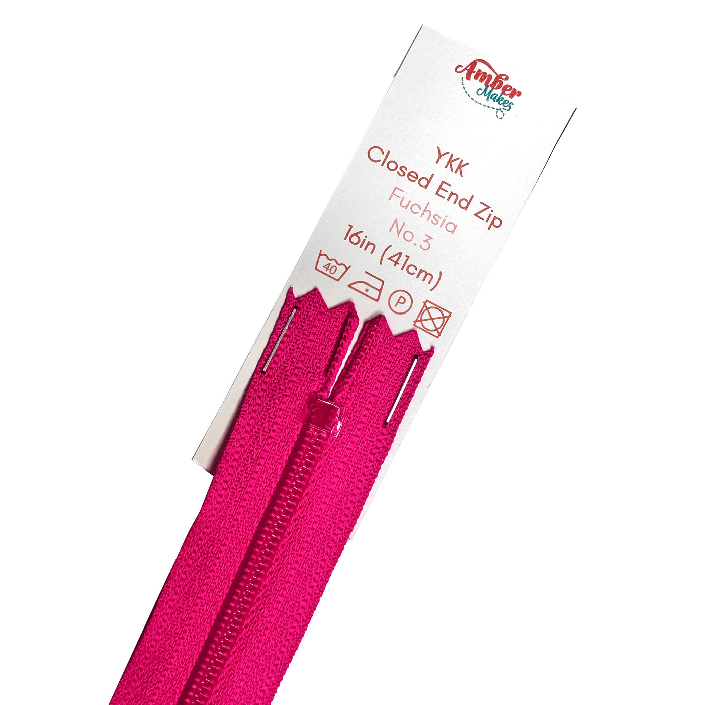 Closed End No.3 16in (41cm) Zip, Fuchsia