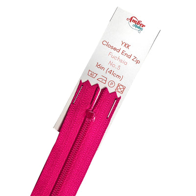 Closed End No.3 16in (41cm) Zip, Fuchsia