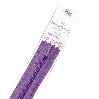 Closed End No.3 16in (41cm) Zip, Lavender Fields