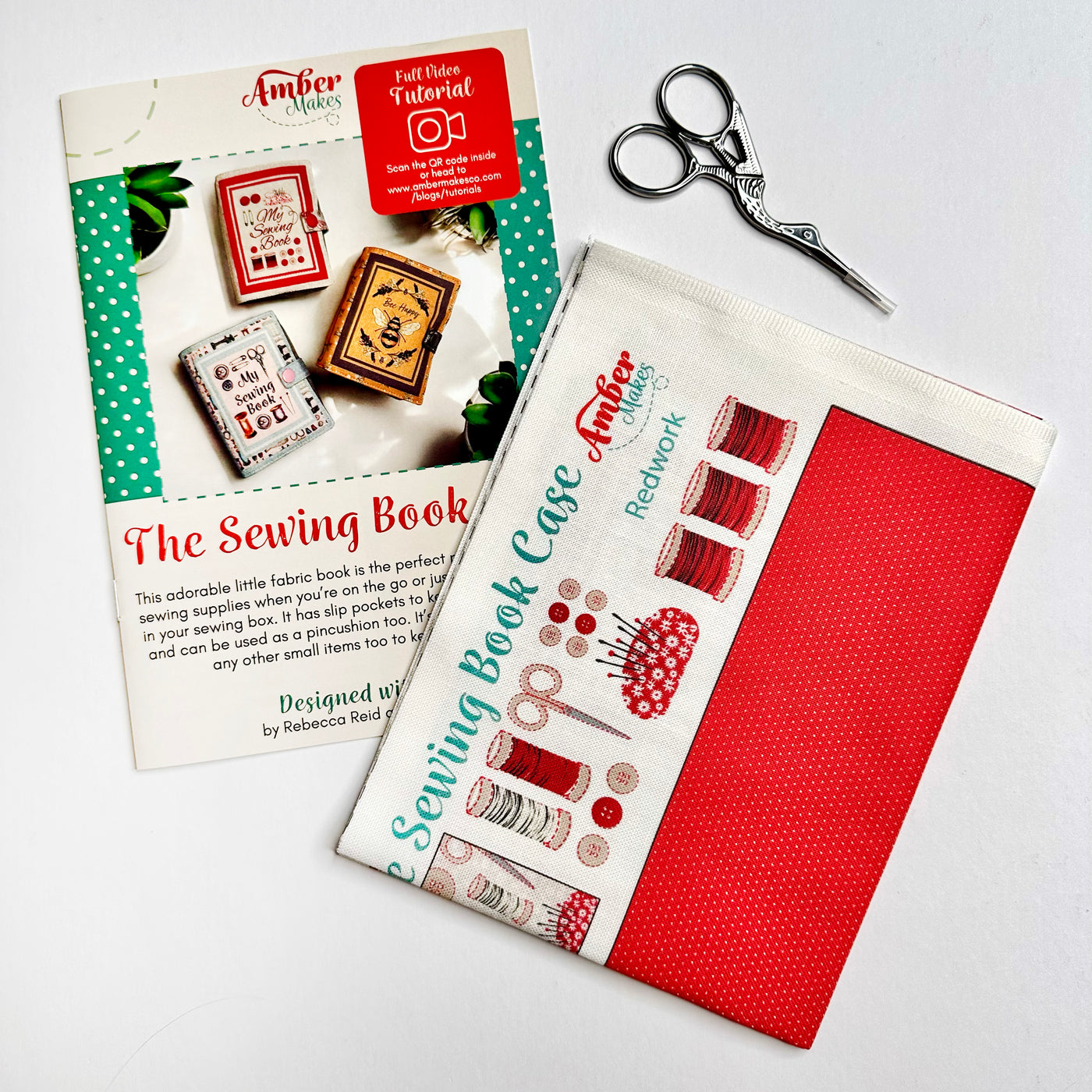 The Sewing Book Case - Redwork Sewing Kit