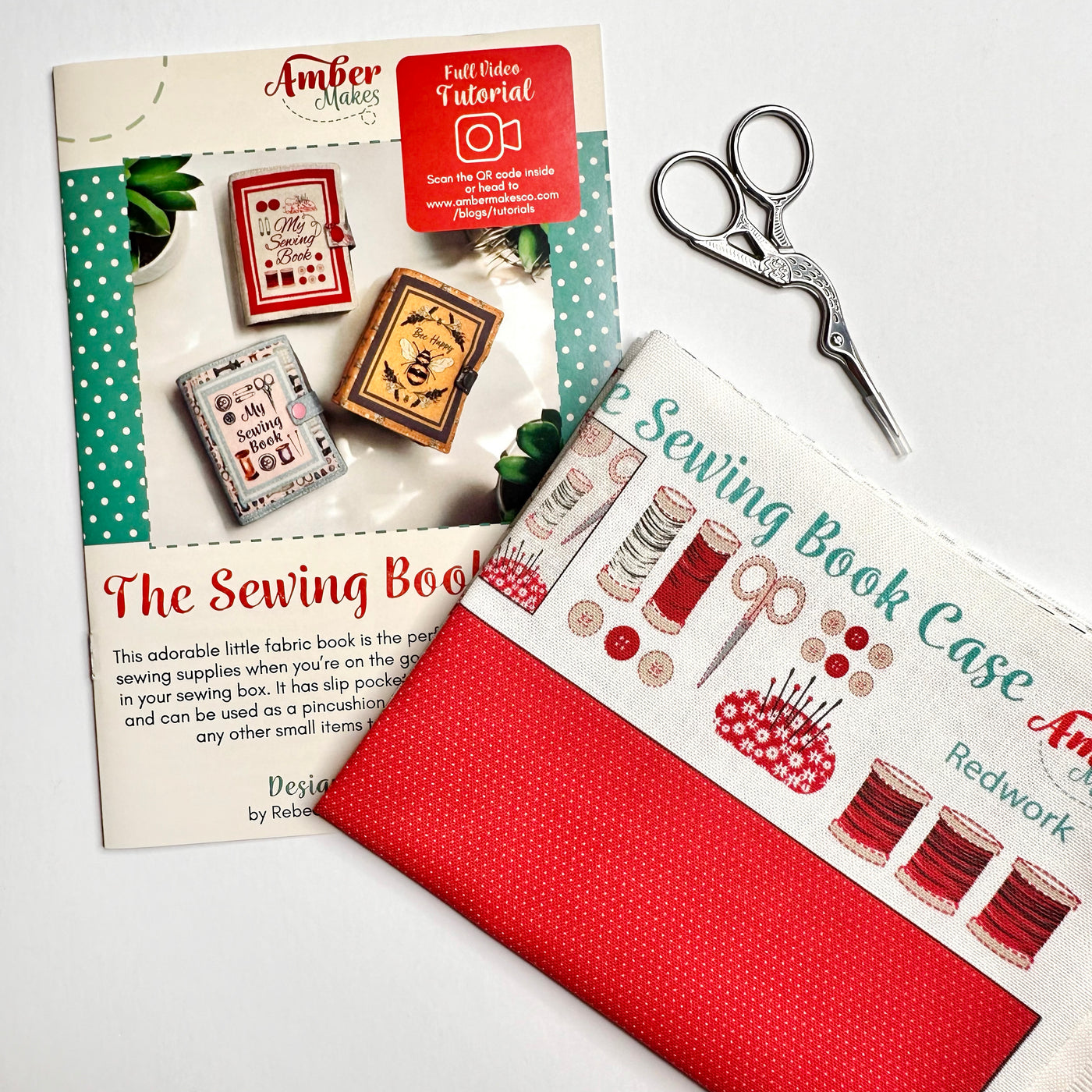 The Sewing Book Case - Redwork Sewing Kit