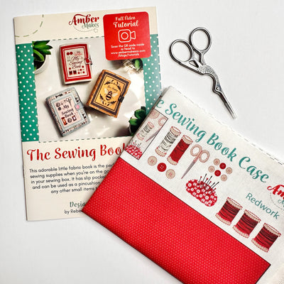 The Sewing Book Case - Redwork Sewing Kit