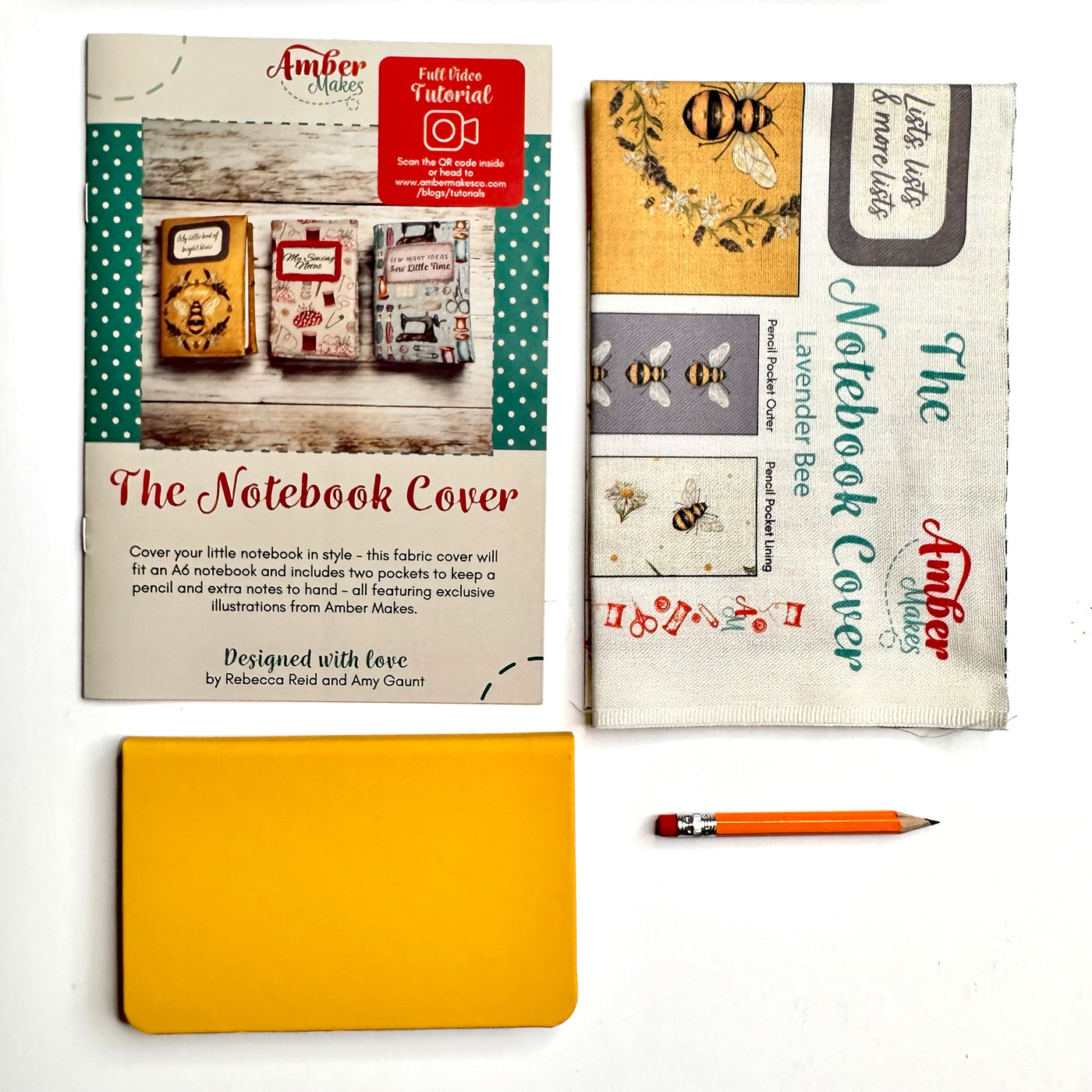 The Notebook Cover - Lavender Bee Sewing Kit