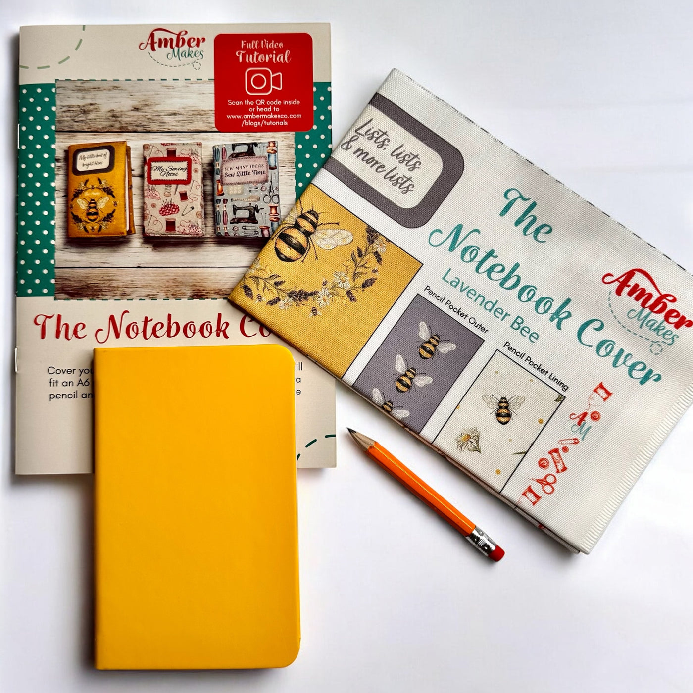 The Notebook Cover - Lavender Bee Sewing Kit