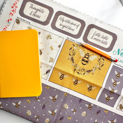 The Notebook Cover - Lavender Bee Sewing Kit