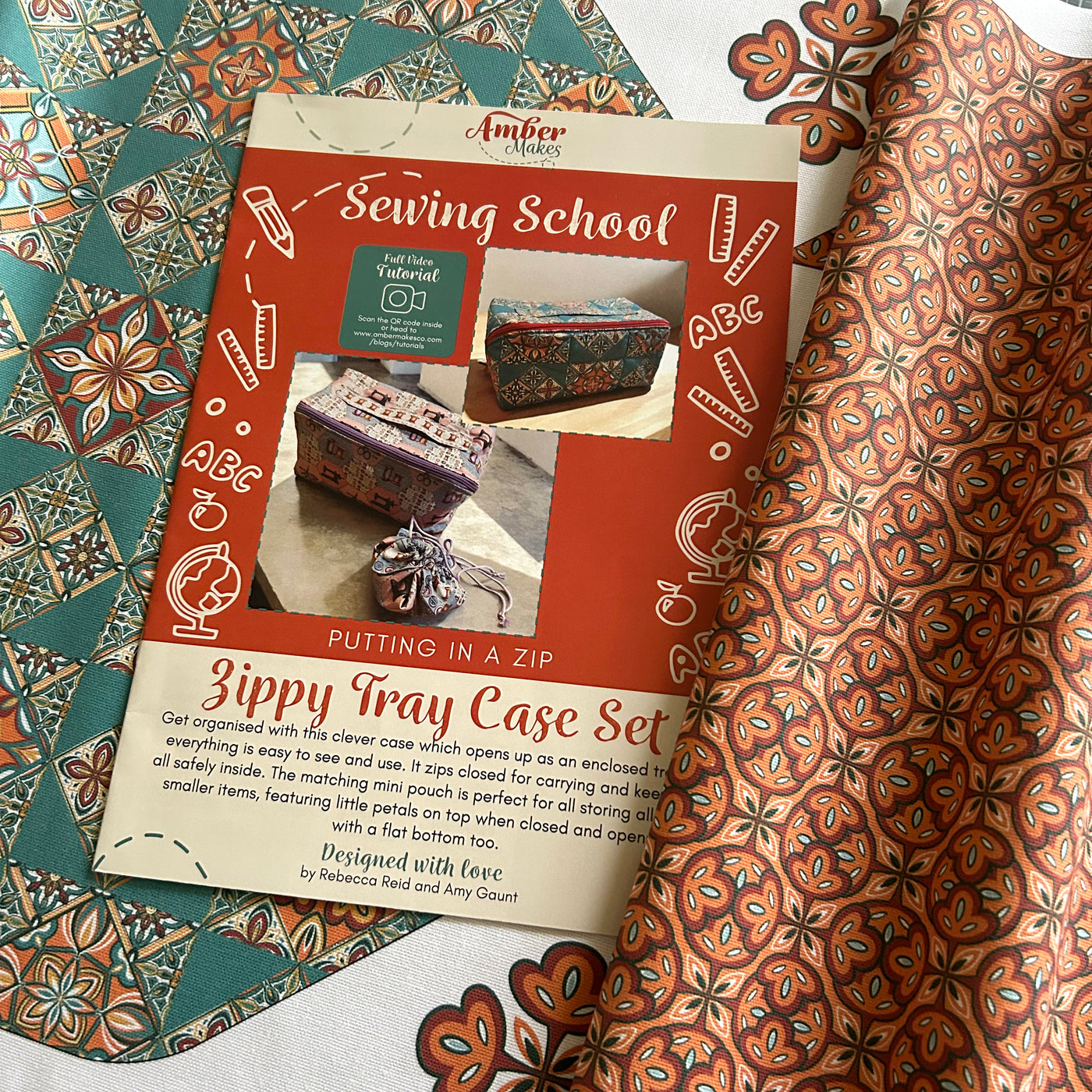 Sewing School Zippy Traycase – Portuguese Tiles Sewing Kit