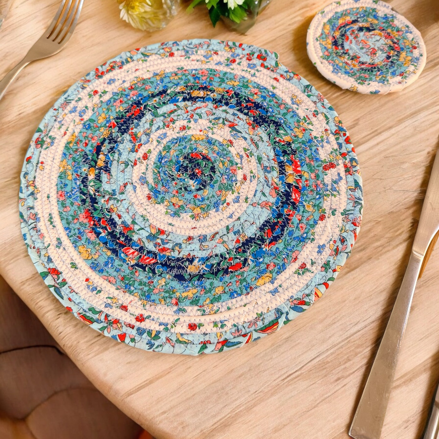 Scrappy Spiral Mats Pattern - PDF Download Instructions Booklet