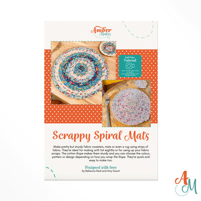 Scrappy Spiral Mats Pattern - PDF Download Instructions Booklet