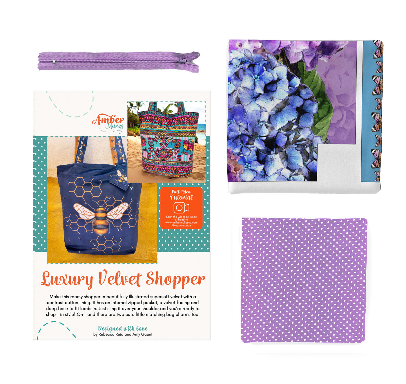 The Luxury Velvet Shopper – Hydrangea Garden Sewing Kit