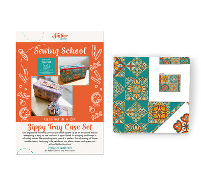 Sewing School Zippy Traycase – Portuguese Tiles Sewing Kit